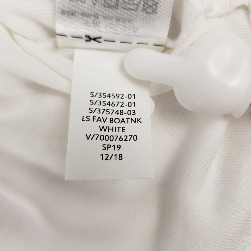 Gap XS White Boatneck T-shirt NWT Long Sleeve Womens - Picture 8 of 13